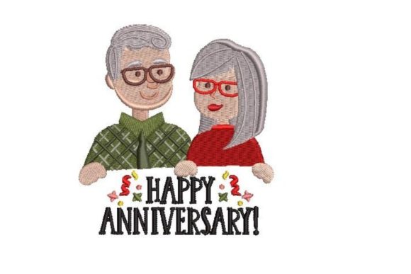 A Close Look at the 'Happy Anniversary' Embroidery Design for Real Projects