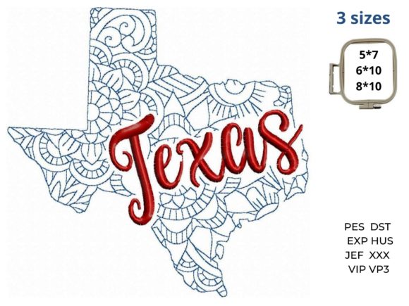 A Texas State Embroidery Design Fit for Real Projects