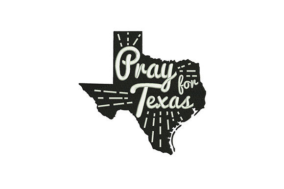 A Warm & Meaningful Embroidered Gift: Pray for Texas Sign