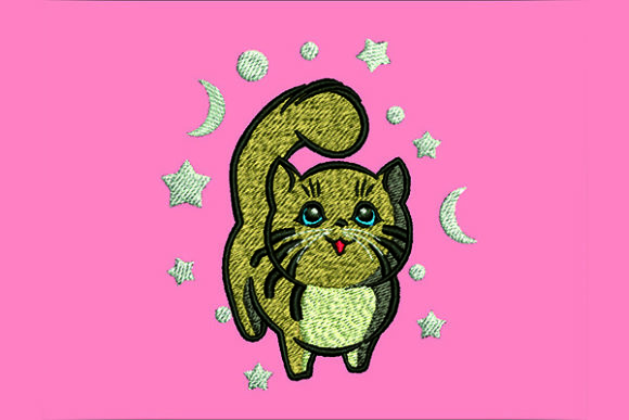 Baby Cat Cute Face: A Seasonal Embroidery Staple