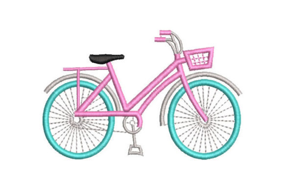 Girl Bicycle Embroidery Design Review for Business Merchandise