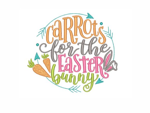 Reviewing Carrots for the Easter Bunny Embroidery Design