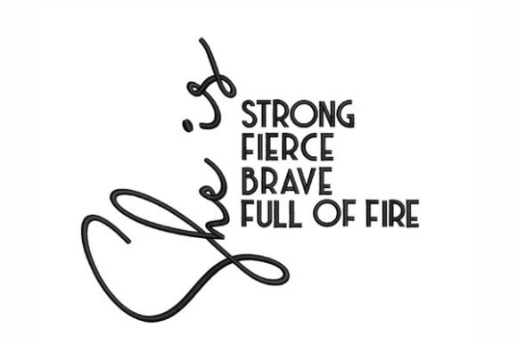 The Heartfelt Power of the 'She is Fierce' Embroidery Design